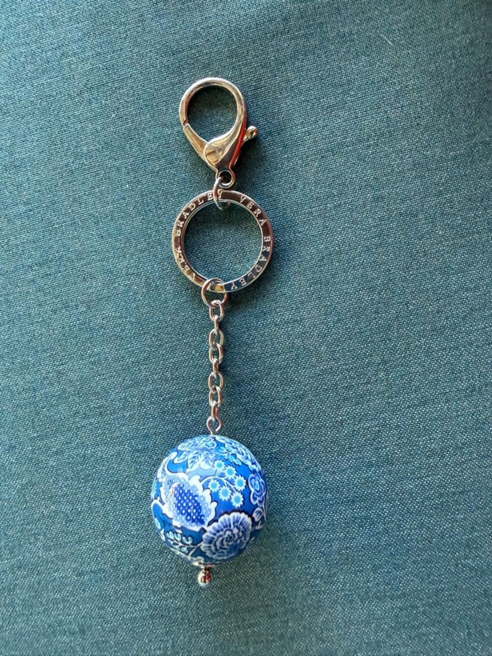 Vera Bradley Keychain in Blue Lagoon, NWOT